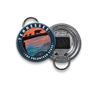 Tennessee Volunteer State Circle Bottle Opener Key Ring