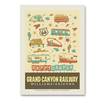 Grand Canyon Railway Happy Campers Vertical Sticker