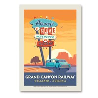 Grand Canyon Railway Always At Home Vertical Sticker