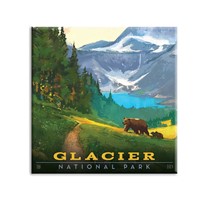 Glacier NP Indian Pass Square Magnet