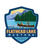 Flathead Lake MT Emblem Sticker