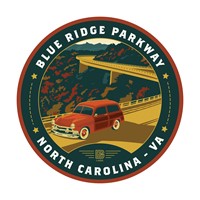 Blue Ridge Parkway Circle Sticker