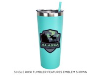 Alaska Northern Lights Moose Emblem Tumbler - 22oz