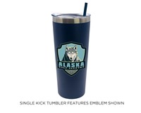 Alaska Wolf Country Emblem Tumbler - 22oz