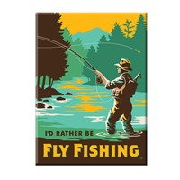 I'd Rather be Fly Fishing Magnet