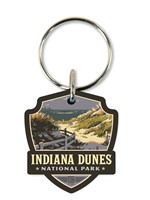 Indiana Dunes NP Lake Breeze Emblem Wood Ring