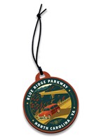 Blue Ridge Parkway Circle Wood Ornament