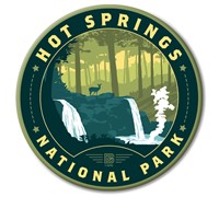 Hot Springs NP Circle Magnet