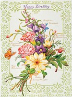 Floral Bouquet Petite Folded - W/Env
