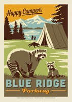 Blue Ridge Parkway Happy Campers Postcard