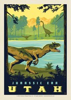 Utah In The Jurassic Era Postcard