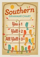 Southern Grammar Chart Postcard