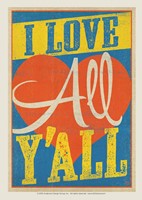 Love All Y'all Postcard
