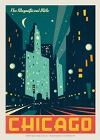 Chicago Modern Magnificent Mile Postcard