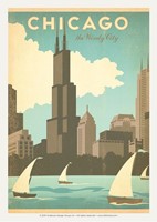 Chicago Windy City Postcard