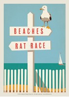 Beach or Rat Race Postcard