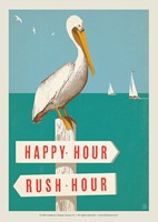 Happy Hour - Rush Hour Postcard
