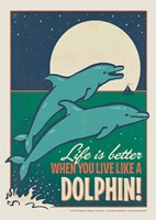 Live Like a Dolphin Postcard
