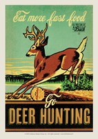 Deer Hunting Postcard