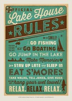 Lake House Rules Postcard