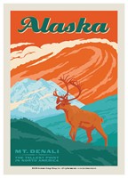 Alaska Denali Caribou Postcard