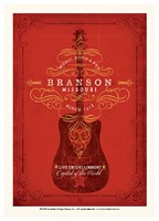 Branson Red Guitar Postcard