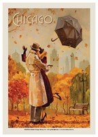 Chicago Windy City Kiss Postcard