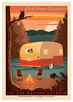 Great Smoky Camping Postcard