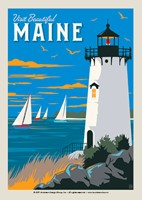 Visit Beautiful Maine Postcard