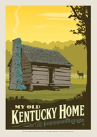 My Old Kentucky Home Cabin Postcard