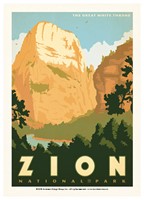 Zion Great White Throne Postcard