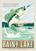 Rainy Lake Gone Fishing Postcard