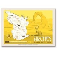 Map of Arches NP Postcard
