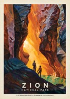 Zion Virgin River Narrows Postcard