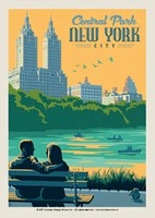 NYC Central Park Bench Postcard