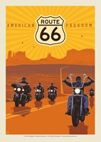 Route 66 American Freedom Postcard