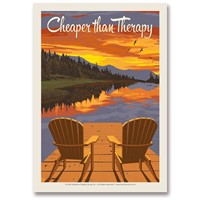 Cheaper Than Therapy Postcard