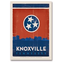 State Flag Knox Skyline Postcard