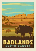 Badlands, SD Postcard