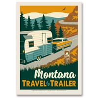MT Travel by Trailer Postcard
