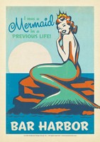 Mermaid Queen Bar Harbor Postcard