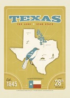 State Pride Print Texas Postcard