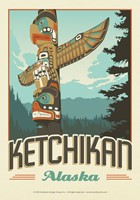 AK Ketchikan Totem Postcard