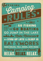 Camping Rules Postcard