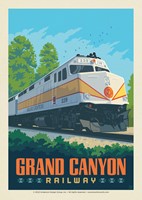 Grand Canyon Railway Diesel Engine Postcard