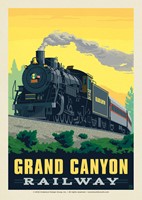 Grand Canyon Railway Steam Engine Postcard