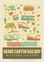 Grand Canyon Railway Happy Camper Postcard