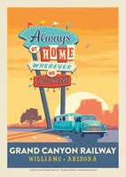 Grand Canyon Railway Always at Home Postcard
