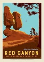 Red Canyon UT Mountain Biking Postcard