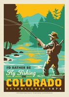 Fly Fishing CO Postcard